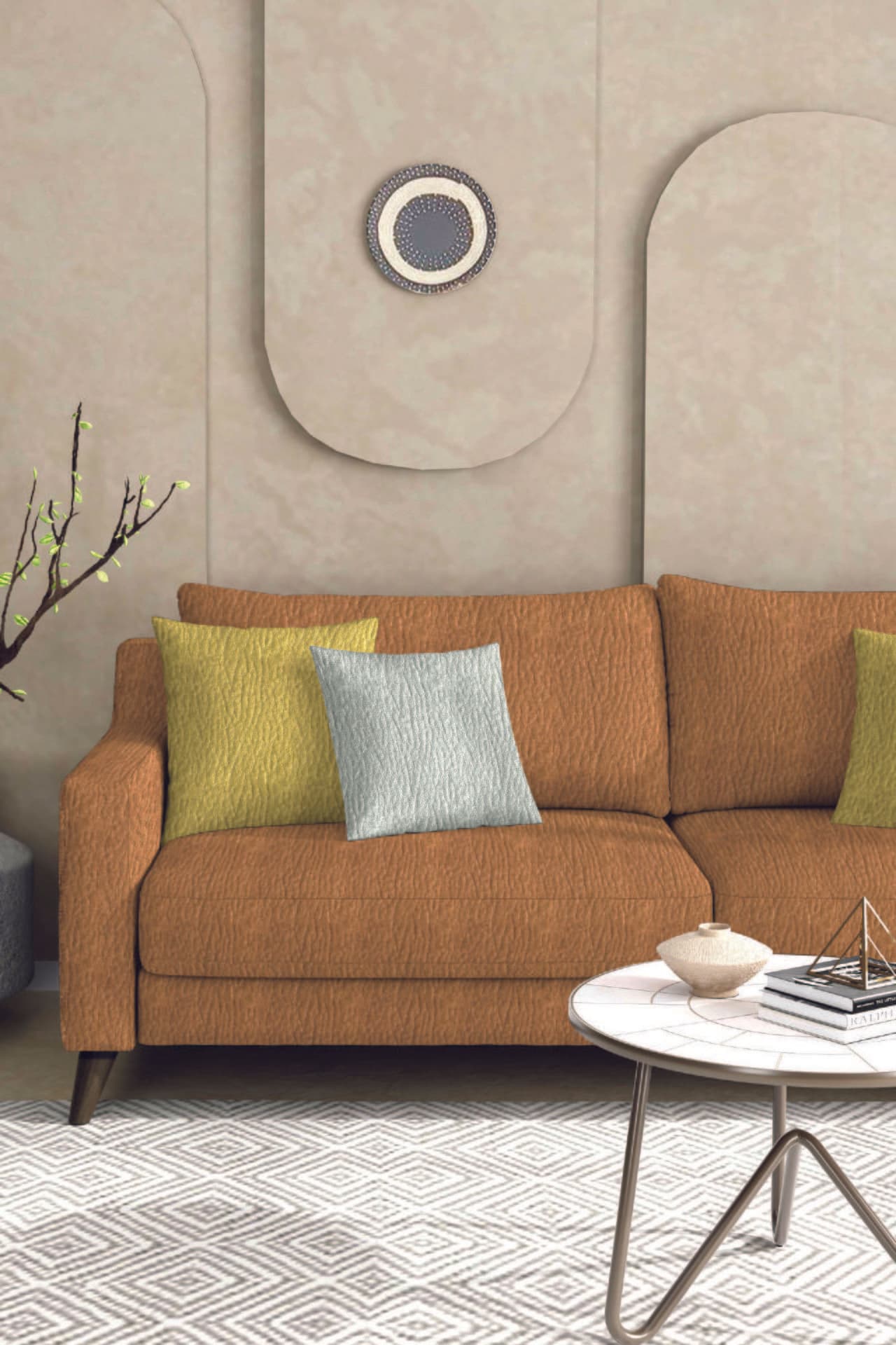 Melton styled sofa room used on the final spec page