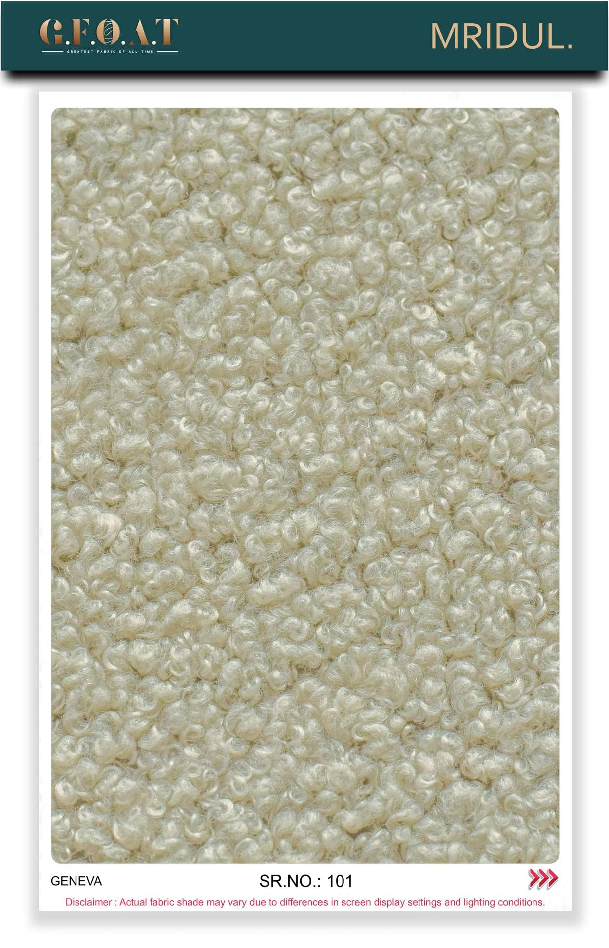 GENEVA 101 MRIDUL textured polyester catalogue board