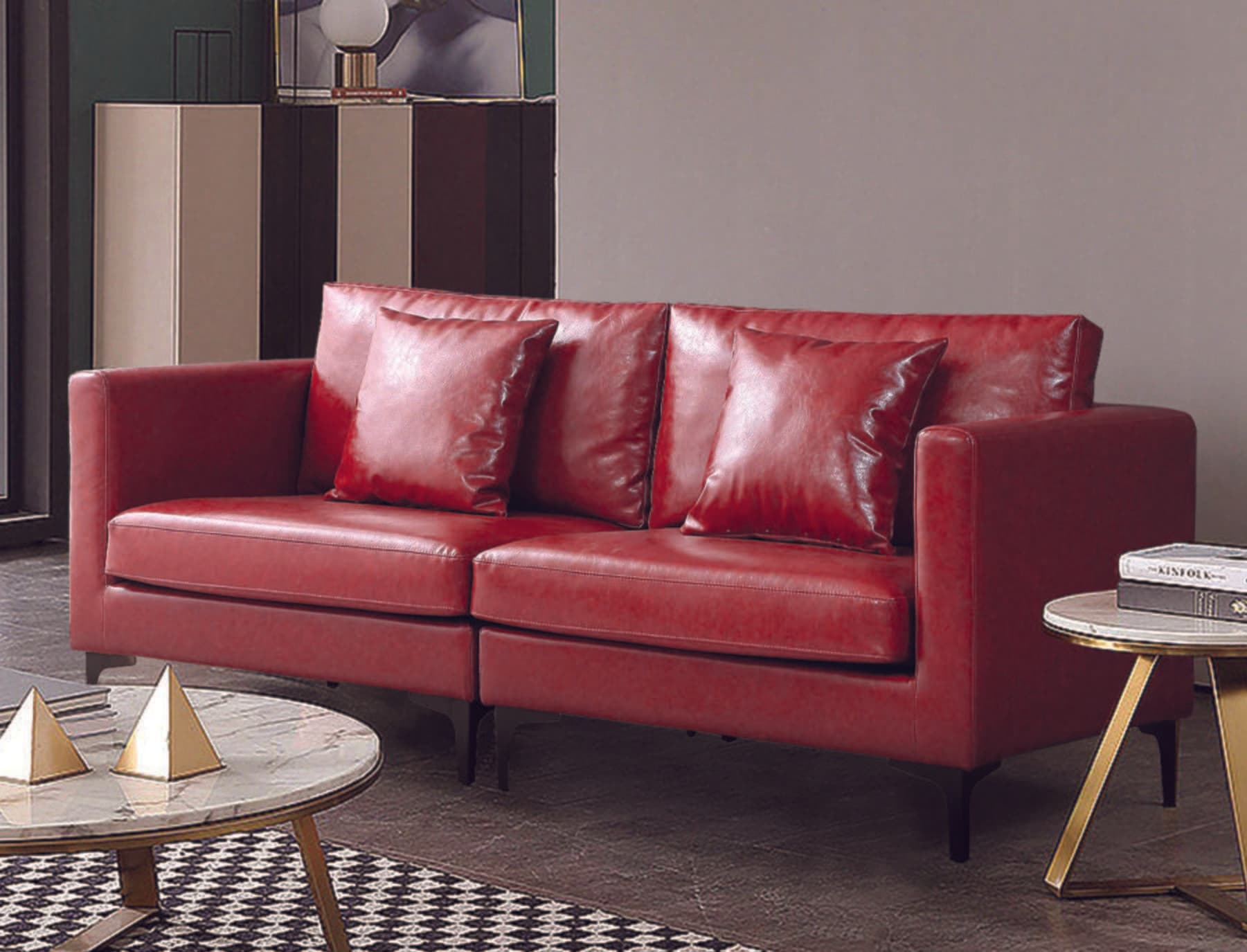 Sarang plum lounge sofa
