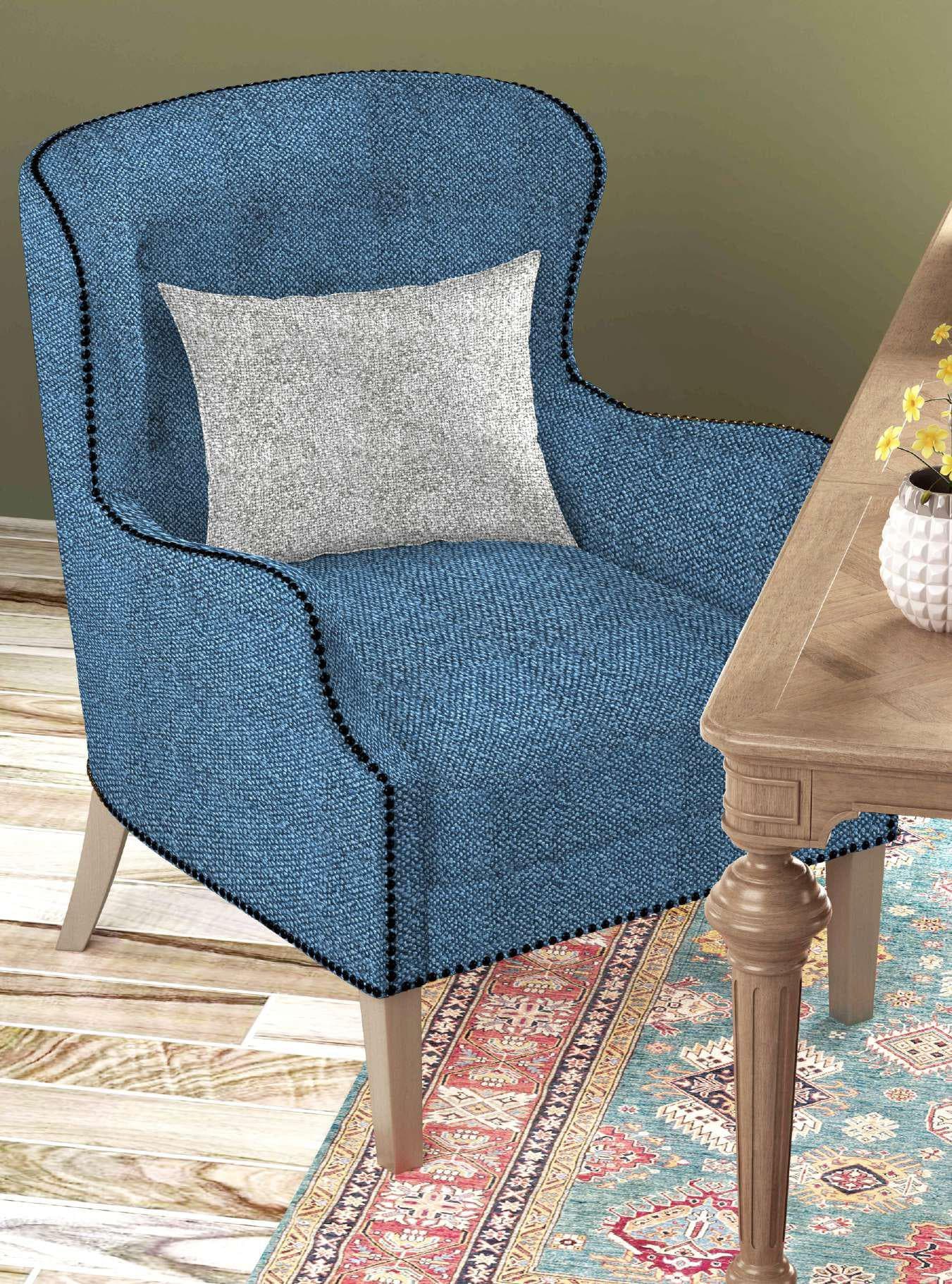 Volantis blue armchair fabric setting