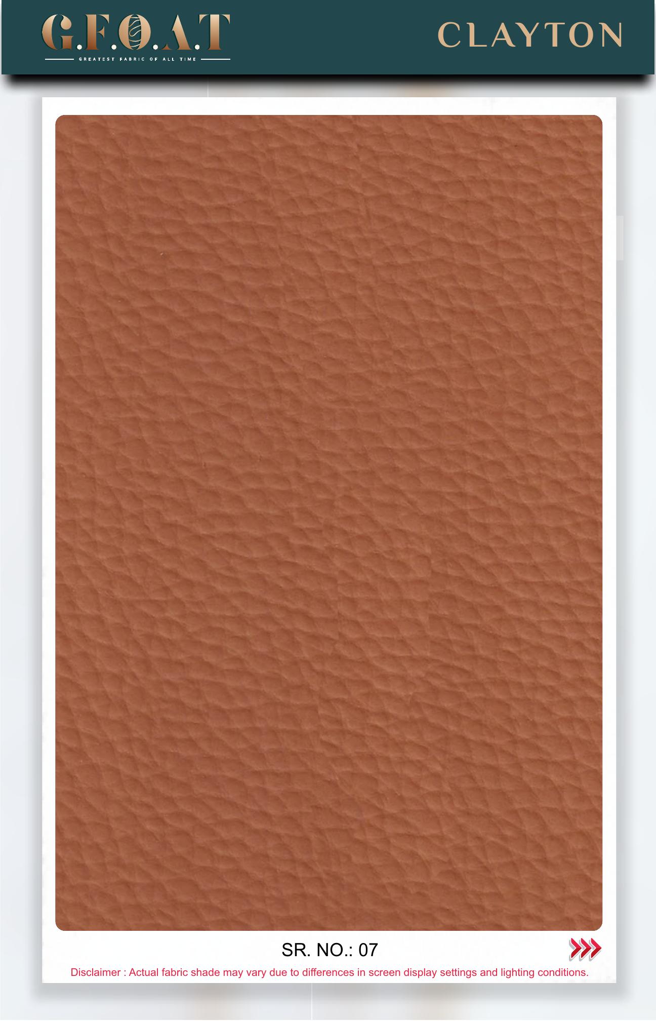 Clayton leatherette fabric board, serial 07