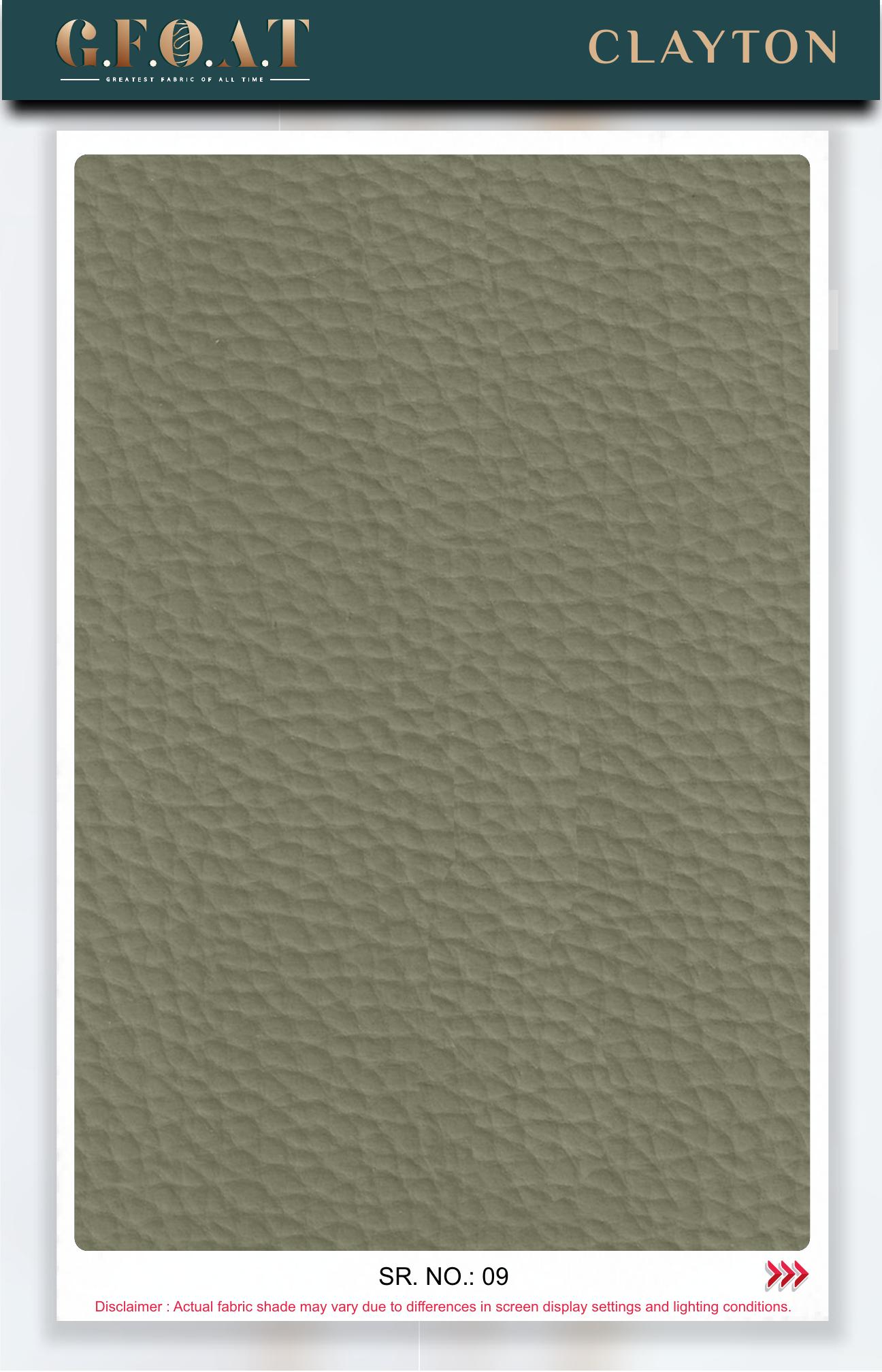 Clayton leatherette fabric board, serial 09