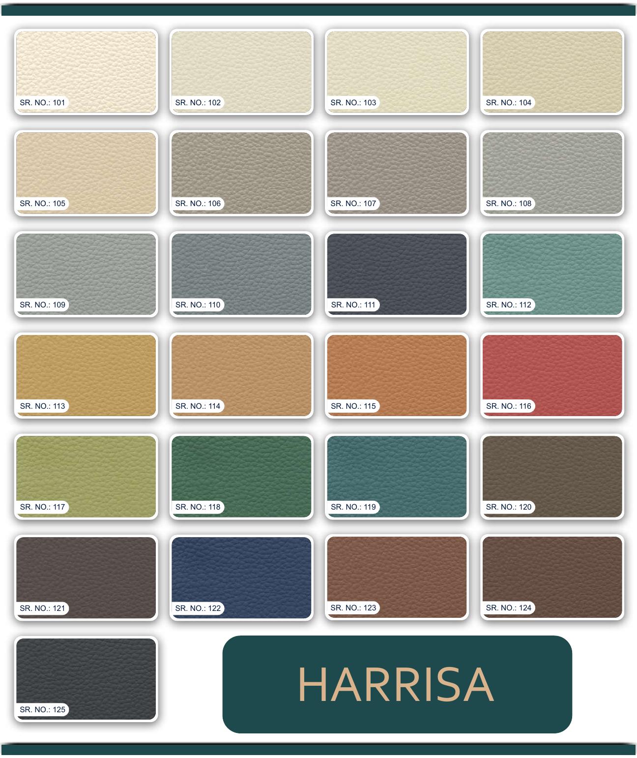 Harrisa 101 to 125 catalogue matrix