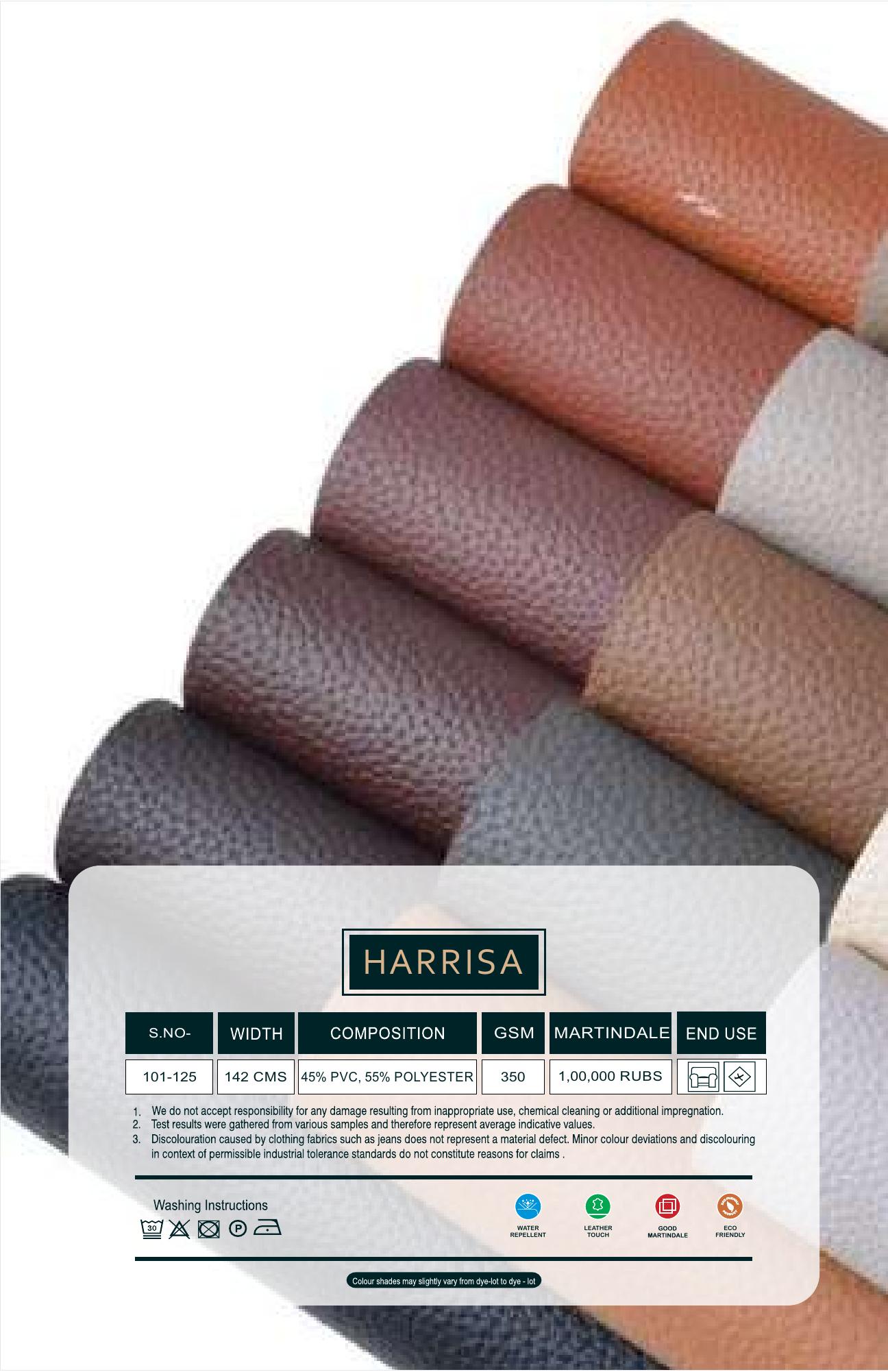 Harrisa catalogue specification page