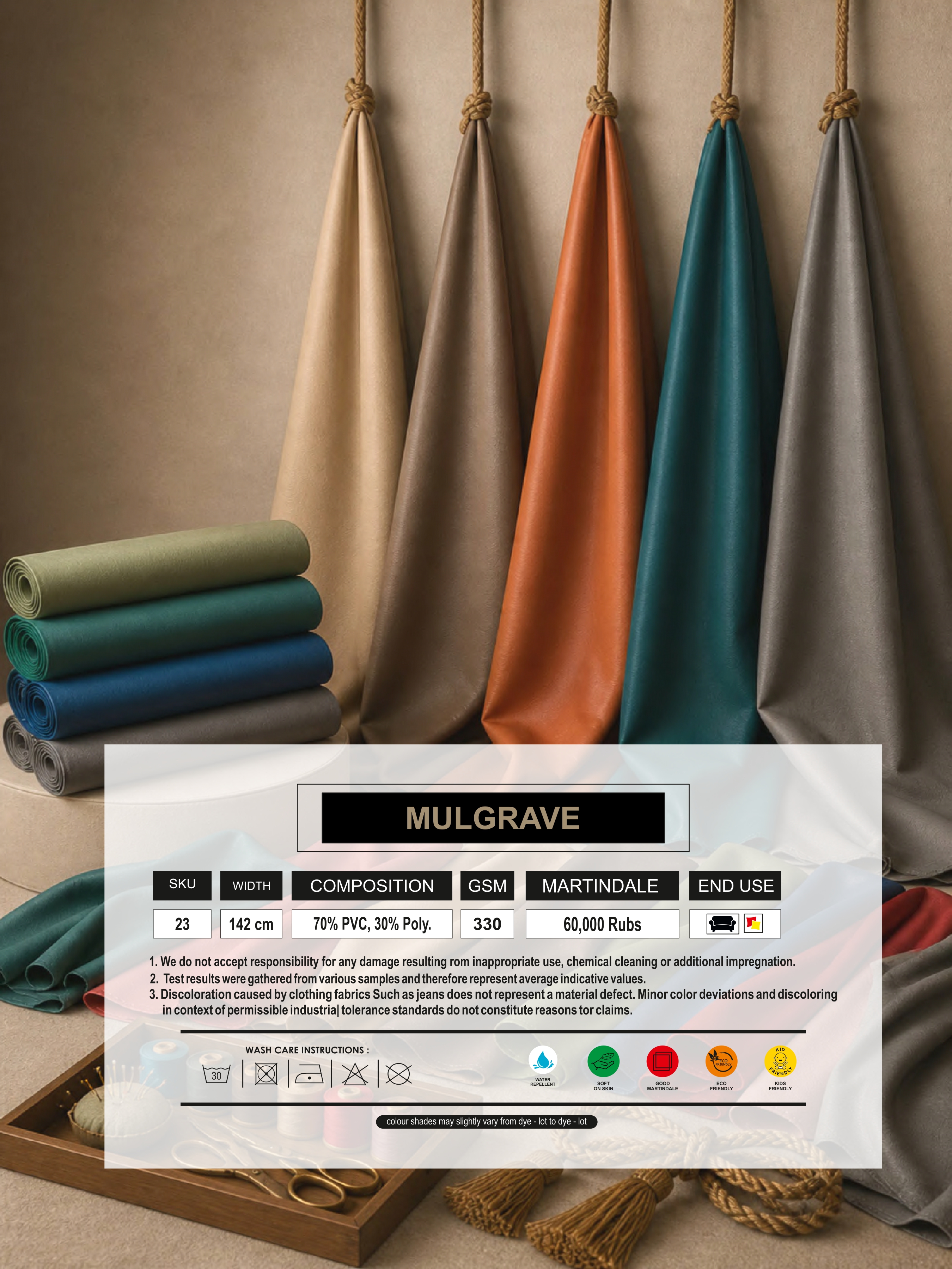 Mulgrave catalogue specification page