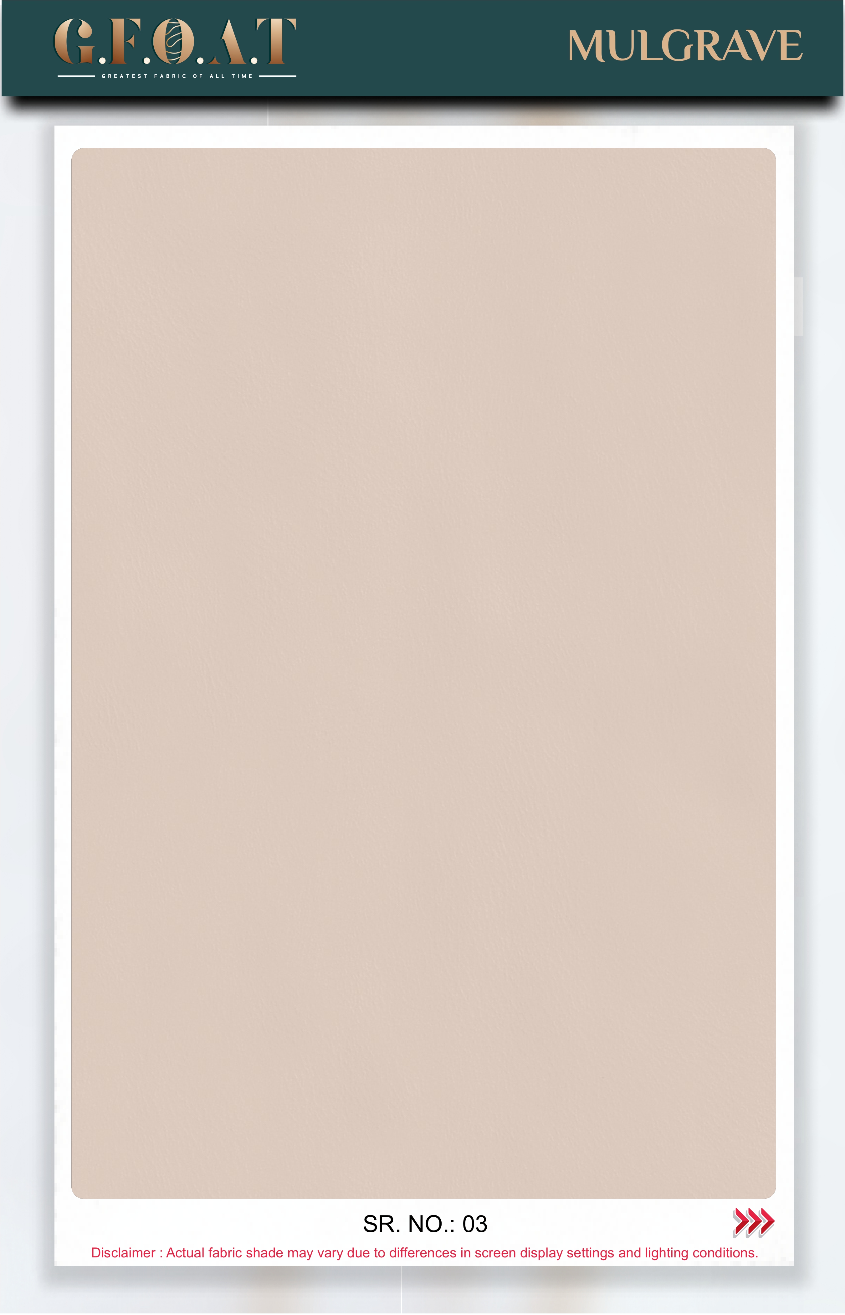 Mulgrave leatherette fabric board, serial 03