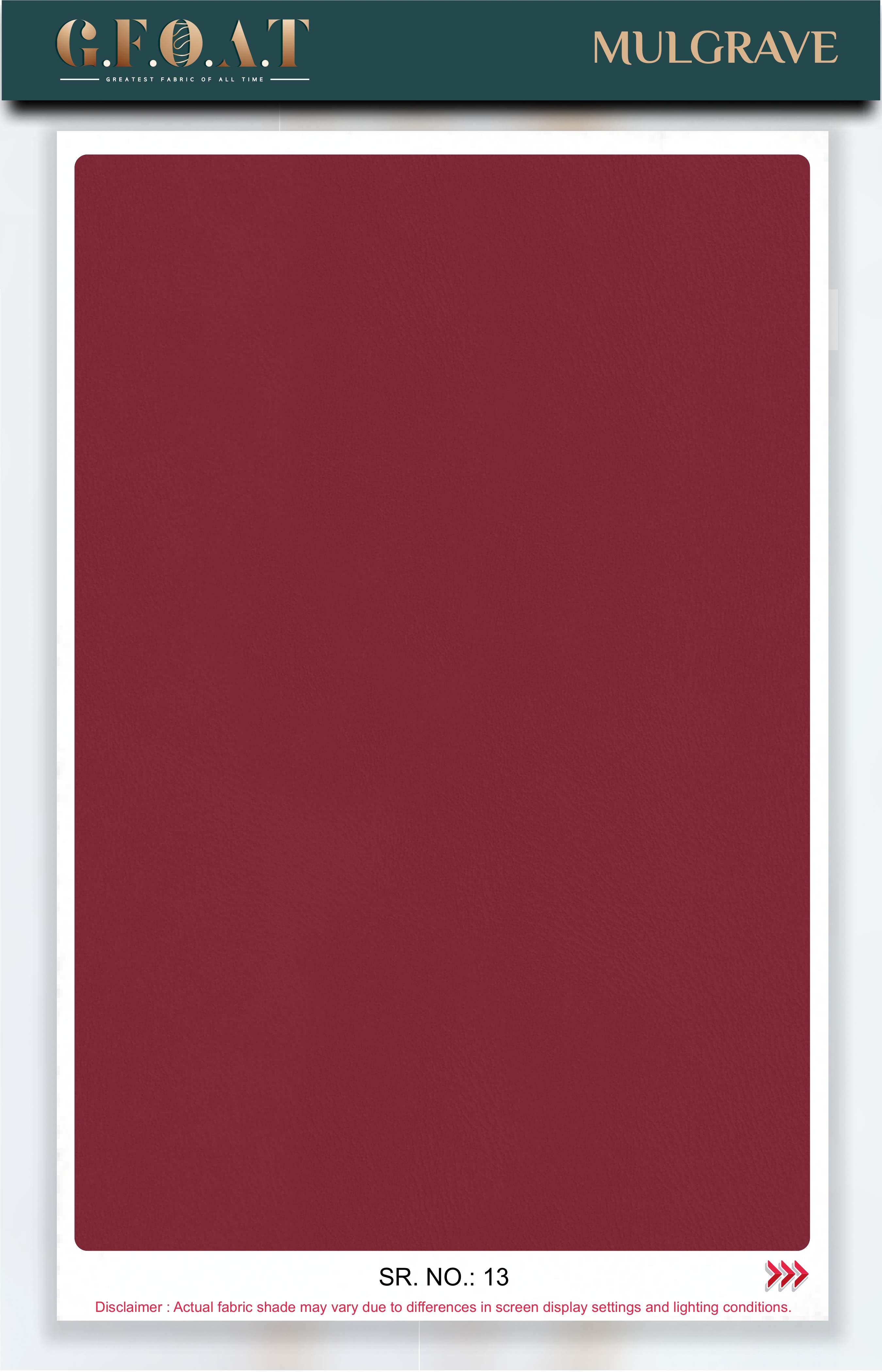 Mulgrave leatherette fabric board, serial 13